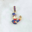 Pendant Inspired Duck 5.15gr / 3.6cm / Blue Fuchsia Zircons Yellow Gold 18K ©