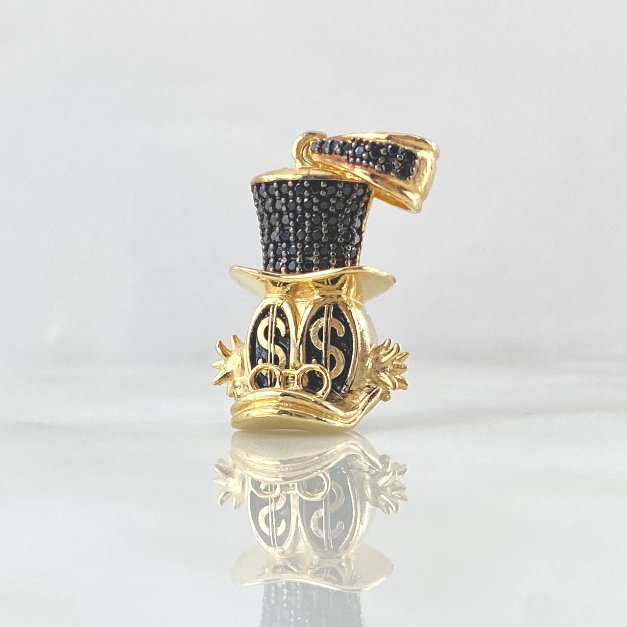 Pendant Millionaire Duck Head 6.55gr / 3cm / Black Zircons Yellow Gold 18K ©
