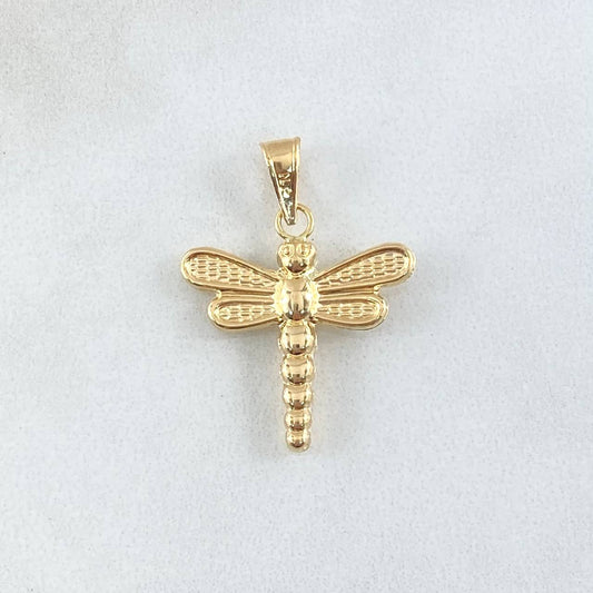 Dije Libelula 1.25gr / 2.7cm / Texturizada Oro Amarillo 18K