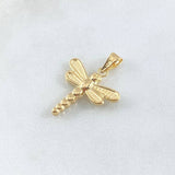 Dije Libebula 1.25gr / 2.7cm / Texturizada Oro Amarillo 18K ©