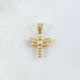 Dije Libelula 0.55gr / 1.7cm / Texturizada Oro Amarillo 18K