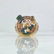 Anillo Pato Millonario Inspirado 17.4gr / T10 1/2 / Circones Multicolor Tres Oros 18K ©