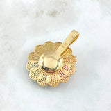 Dije Flor Animado Movil 18.7gr / 4.6cm / Circones Multicolor Oro Amarillo 18K ©