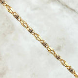 Cadena Granada Miniatura 47.95gr / 65cm / Circones Blancos Negros Oro Amarillo 18K ©