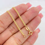 Pulso Chino 1.9g / 7 in / 2.2mm Oro Amarillo 18K