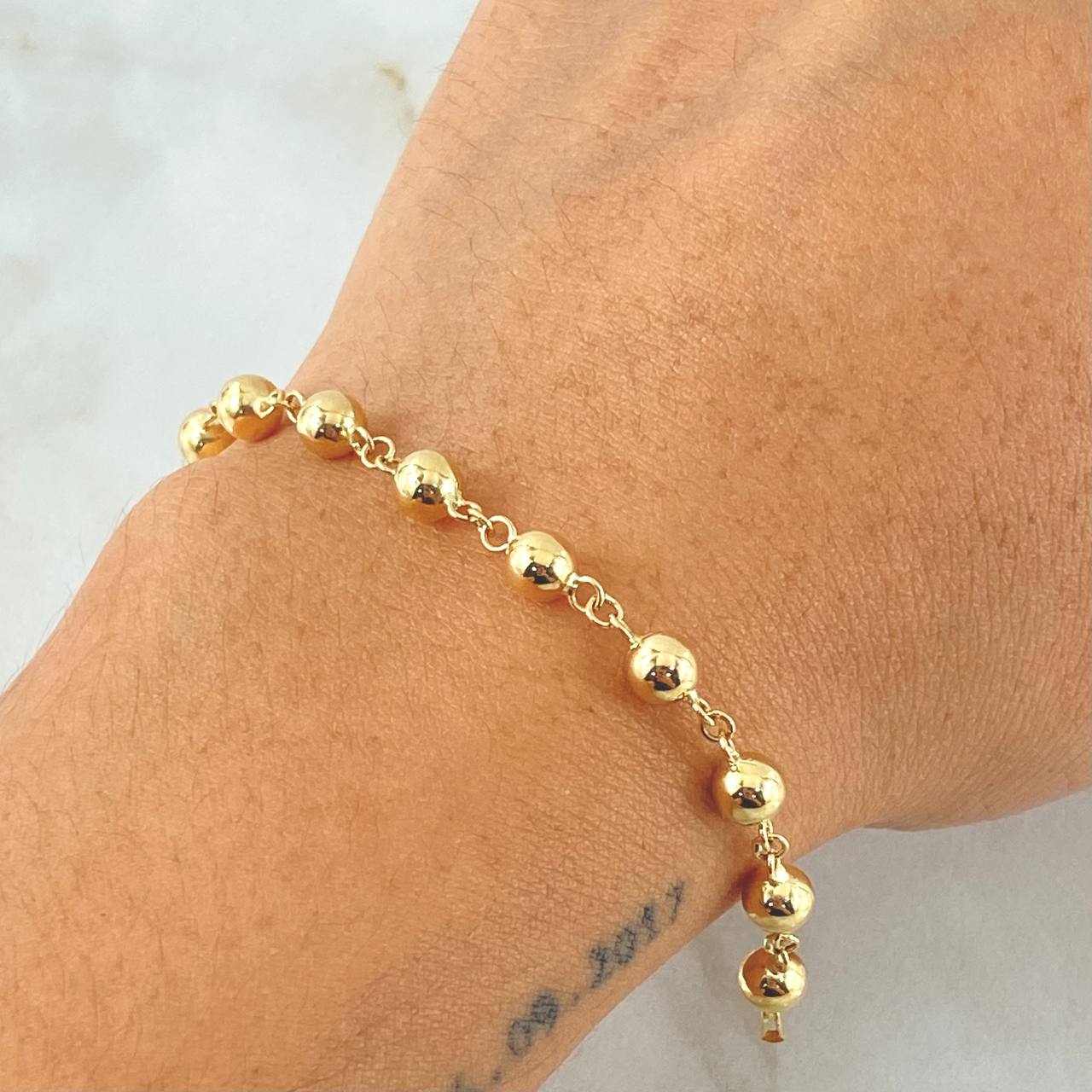 Military Type Bracelet 3.5gr / 19.5cm / 18K Yellow Gold ©