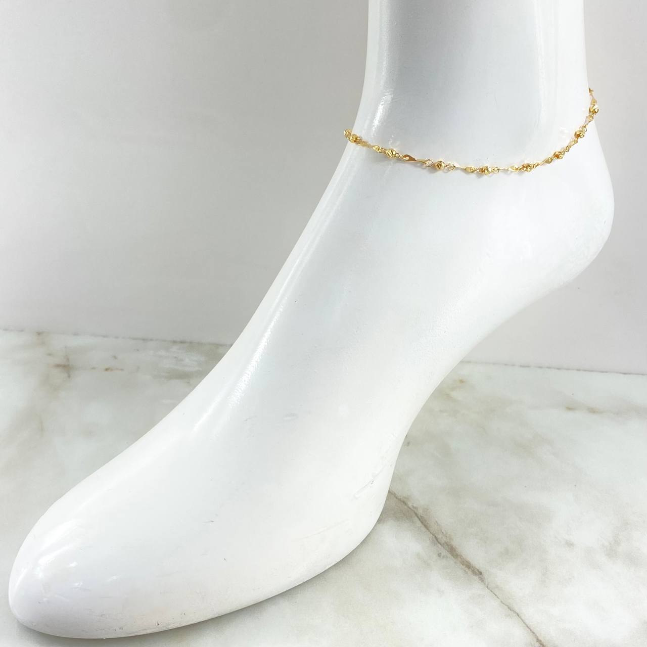 Military Style Anklet Espiraculo 2.15gr / 25cm / 18K Yellow Gold ©