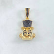 Pendant Millionaire Duck Head 6.55gr / 3cm / Black Zircons Yellow Gold 18K ©