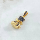 Pendant Millionaire Duck Head 6.55gr / 3cm / Black Zircons Yellow Gold 18K ©