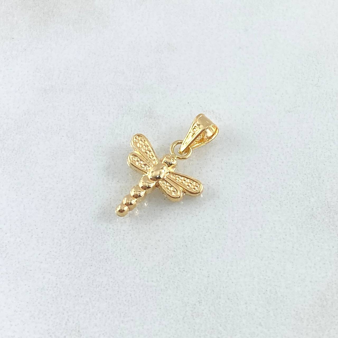 Dije Libelula 0.55gr / 1.7cm / Texturizada Oro Amarillo 18K