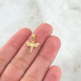 Pendant Dragonfly 0.6gr / 0.8in / Smooth Bail 18K Gold ©