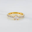 Anillo Solitario Churumbela 3.1 g / T61/4 Dos Oros Amarillo Blanco 18K