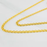 Cadena China 3g / 20 in / 2.4mm Oro Amarillo 18K