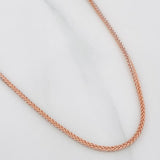 Cadena Franco 3.1g / 20 in / 1.2mm Dos Oros Blanco Rosa 18K