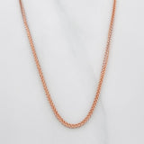 Cadena Franco 3.1g / 20 in / 1.2mm Dos Oros Blanco Rosa 18K