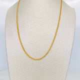 Cadena Cubana 3.75g / 24 in / 2mm Oro Amarillo 18K
