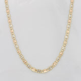 Cadena Escalera Plana 3.75g / 24 in / 1.85mm Tres Oros 18K