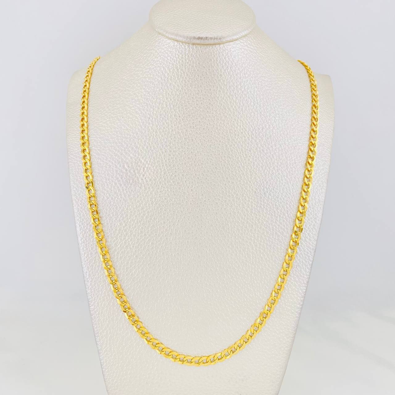 Cadena Cubana 9.85g / 24 in / 4.24mm Oro Amarillo 18K