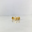 Stud Earrings Bead 7mm 0.95gr / Diamond Cut 18K Yellow Gold *