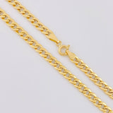 Cadena Cubana 7.1g / 24 in / 4.1mm Oro Amarillo 18K