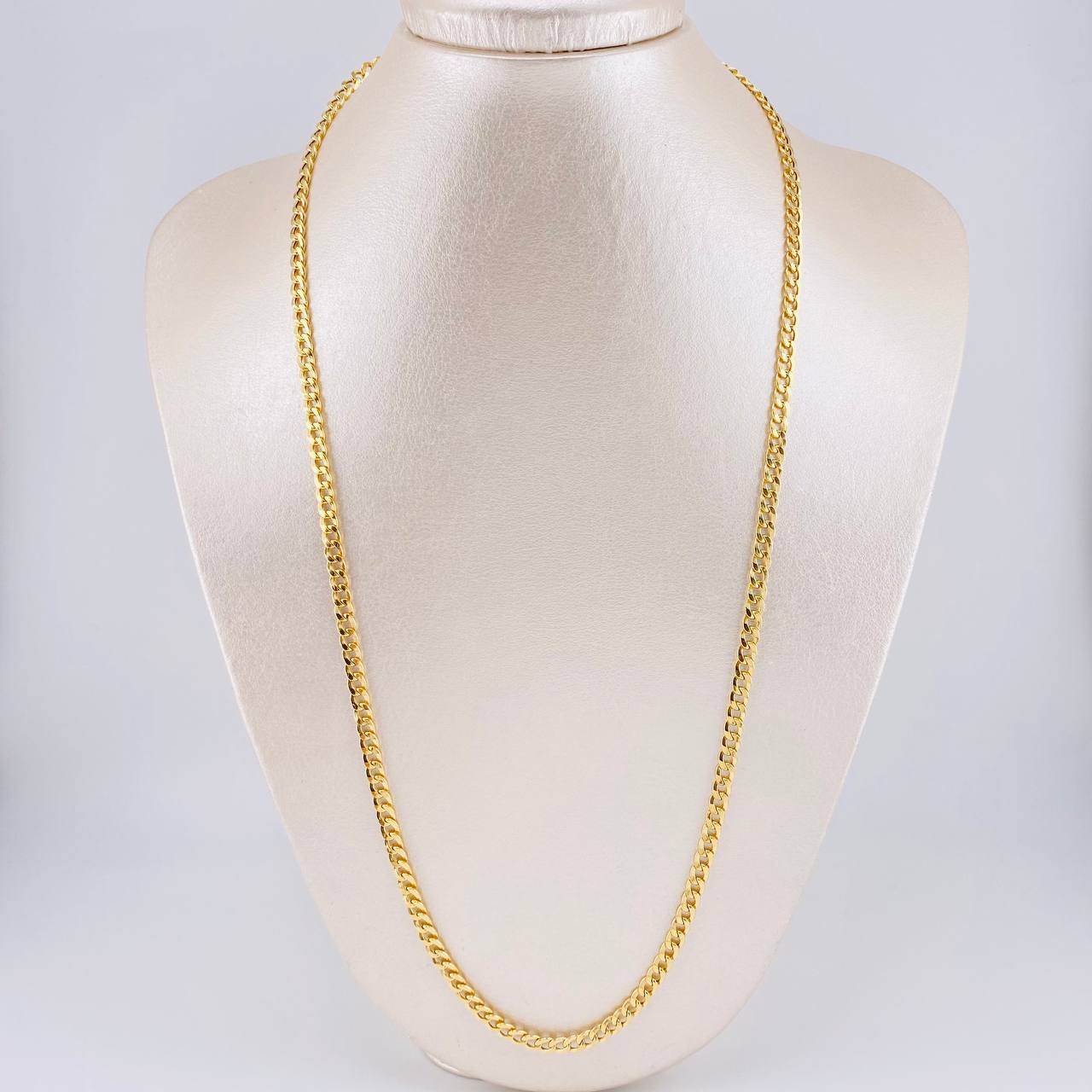 Cadena Cubana 7.1g / 24 in / 4.1mm Oro Amarillo 18K