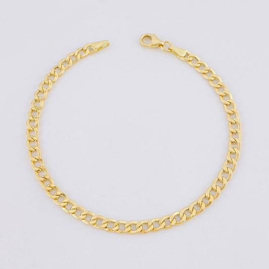 Pulso Cubano 2.7g / 7 1/2 in / 4mm Oro Amarillo 18K