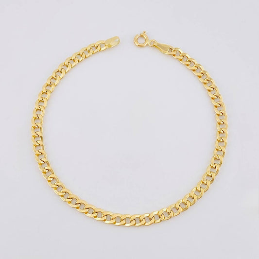 Pulso Cubano 2.55g / 7 3/4 in / 4mm Oro Amarillo 18K