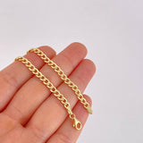 Pulso Cubano 2.7g / 7 1/2 in / 4mm Oro Amarillo 18K