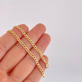 Cuban Links Bracelet 1.6g / 7 1/4 in / 3.1mm Yellow Gold 18K