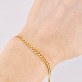 Cuban Links Bracelet 1.6g / 7 1/4 in / 3.1mm Yellow Gold 18K