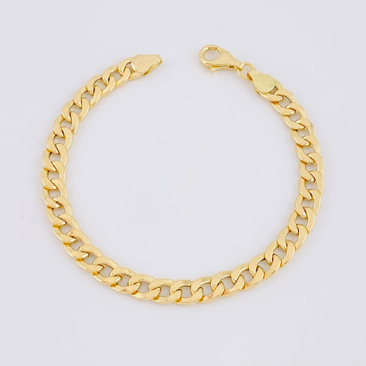 Pulso Cubano 7g / 8 in / 6.4mm Oro Amarillo 18K