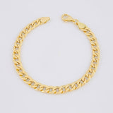 Pulso Cubano 7g / 7 3/4 in / 6.4mm Oro Amarillo 18K