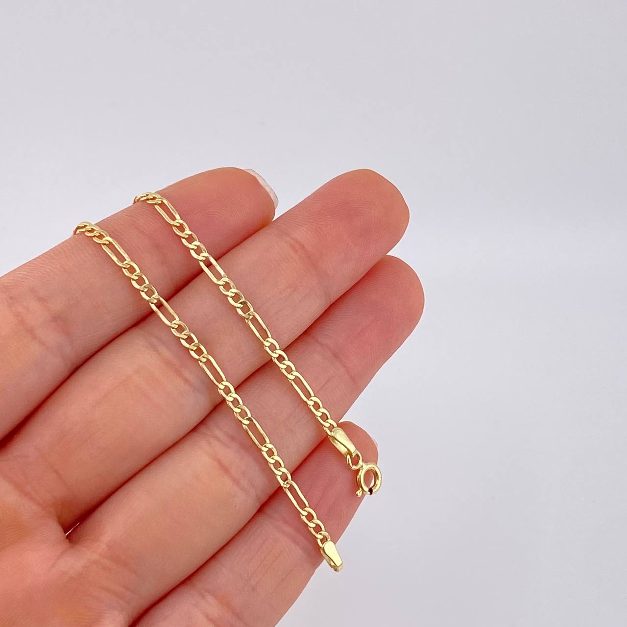 Cadena Figaro 2.1g / 24 in / 2.2mm Oro Amarillo 18K