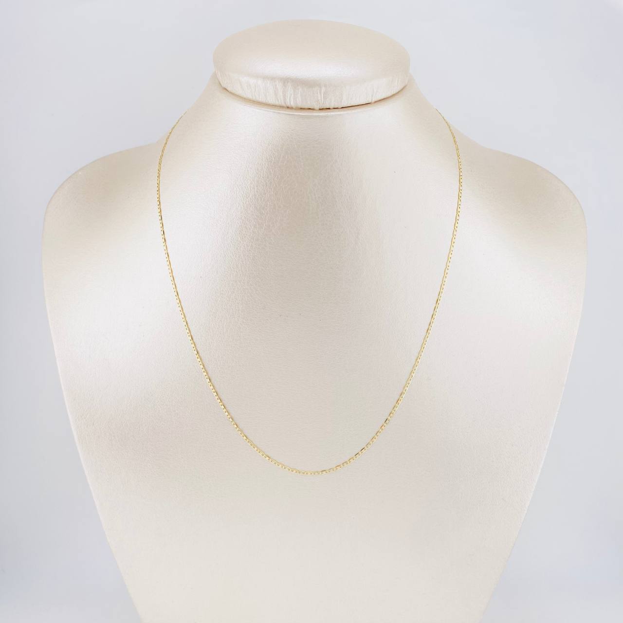 Flat Mariner Chain 1.15g / 16 in / 1.2mm Three Golds 18K