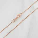 Set Paperclip Chain + Clover Pendant / 2g / 18 in Rose Gold 18K
