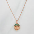 Set Cadena Veneciana + Dije Trebol / 2.3g / 18 in Oro Rosa 18K
