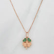 Set Cadena Veneciana + Dije Trebol / 2.15g / 18 in Oro Rosa 18K