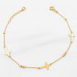 Pulso Modulable Aro Seguido Cruces 1.35g / 7 in - 7 3/4 in / 0.8mm Oro Amarillo 18K