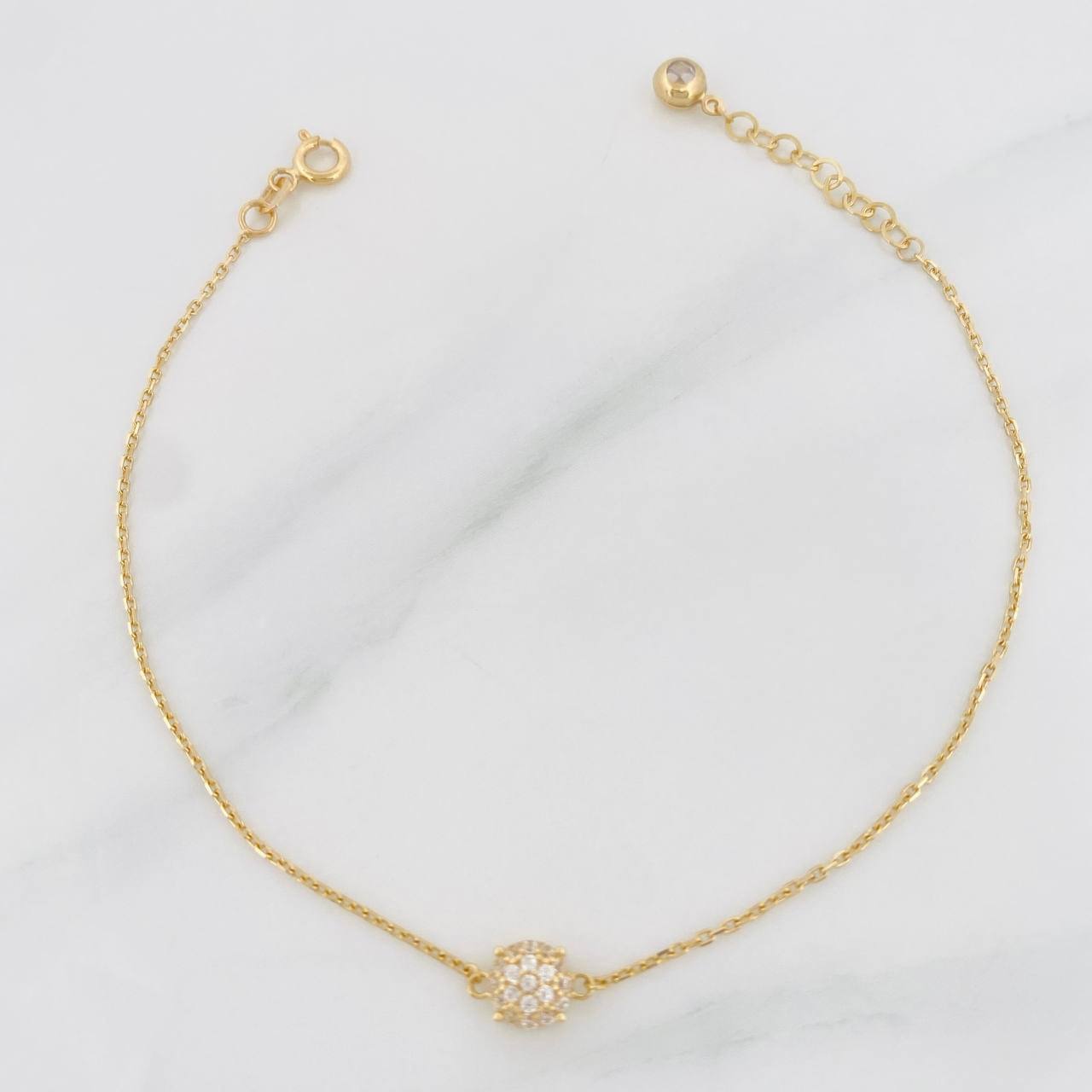 Bracelet Classic Link Dense 1.6g / 6 3/4 in - 7 3/4 in / 1mm 18K Yellow Gold