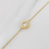 Pulso Modulable Aro Seguido Halo 2g / 6 3/4 in - 7 3/4 in / 1mm Oro Amarillo 18K