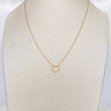 Cadena Aro Seguido Corazón 1.25g / 16 in / 1.4mm Oro Amarillo 18K