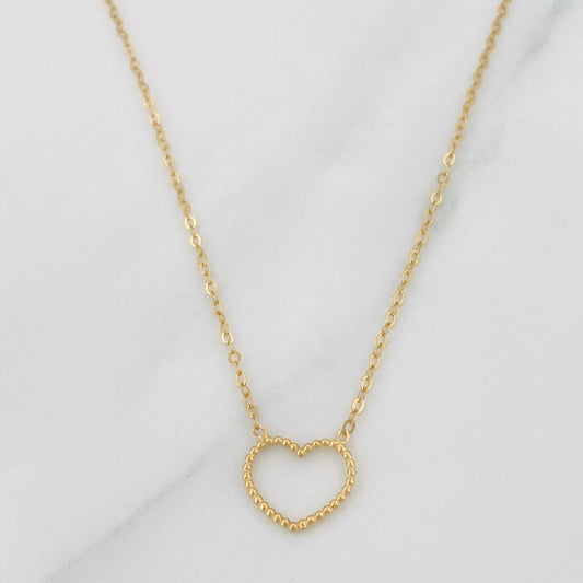 Cadena Aro Seguido Corazón 1.25g / 16 in / 1.4mm Oro Amarillo 18K