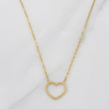 Cadena Aro Seguido Corazón 1.25g / 16 in / 1.4mm Oro Amarillo 18K