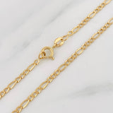 Cadena Figaro 3.75g / 26 in / 1.2mm Oro Amarillo 18K