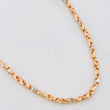 Rustic Articulated Wheat Chain 12.7g / 22 in / 2.5mm Two-Tone White and Rose Gold 18K