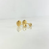Topos Bola 0.45gr / 3mm Lisa Oro Amarillo 18K