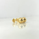 Topos Bola Lisa 0.9 g / in / 8 mm Oro Amarillo 18K