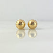 Topos Bola Lisa 0.9 g / in / 8 mm Oro Amarillo 18K