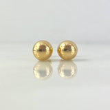 Topos Bola Lisa 0.9 g / in / 8 mm Oro Amarillo 18K