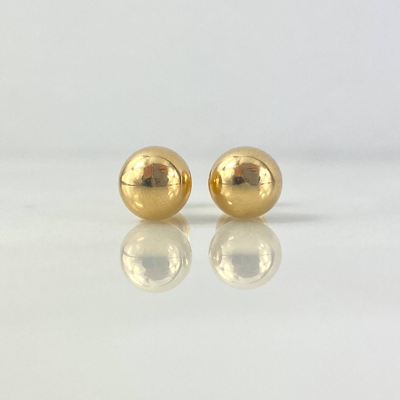 Topos Bola Lisa 0.9 g / in / 8 mm Oro Amarillo 18K